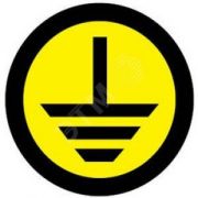 Знак безопасности Земля (круглый) d=20мм