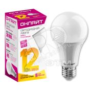 Лампа светодиодная LED 12вт E27 теплый ОНЛАЙТ