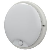 Светильник светодиодный ДПО 4100Д 12Вт IP54 4000K круг белый с инфракрасным датчиком движения IEK