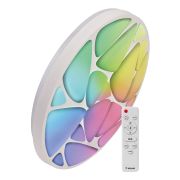 Светильник светодиодный ДБО-75 настенно-потолочный управляемый SHELL RGB 230В 3000-6500K 6000Лм 500x80мм с RGB подсветкой