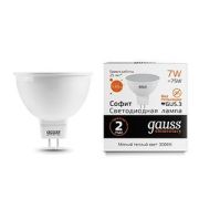Лампа светодиодная LED 7 Вт 530 лм 3000К софит MR16 теплый GU5.3 AC 220В Elementary Gauss