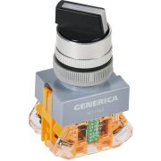 Переключатель D7-11X2 2 полож. 1з+1р черный GENERICA