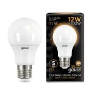 Лампа светодиодная LED 12 Вт 1150 лм 3000К А60 груша теплый E27 AC 220В Black Gauss
