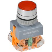 Кнопка D7-11T d=22мм 1з+1р с фикс. кр. GENERICA