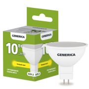 Лампа светодиодная MR16 софит 10Вт 230В 3000К GU5.3 GENERICA