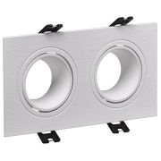 LIGHTING Светильник 4102 встраиваемый под лампу 2хMR16 квадрат пластиковый белый IEK