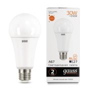 Лампа светодиодная LED 30 Вт 2320 лм 3000К А67 груша теплый E27 AC 220В Elementary Gauss