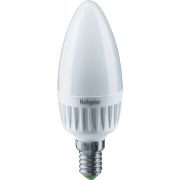 Лампа светодиодная LED 7вт E14 теплый матовая свеча
