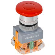 Кнопка D7-MZS Грибок d=22мм 1з+1р с фикс. кр. GENERICA