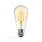 Лампа светодиодная филаментная LED 6 Вт 550 лм 2400К ST64 теплый E27 AC 220В золотистая колба Black Filament Gauss