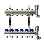 Коллекторная группа FHF-6R set 6 контуров 1' х 3/4' c воздухоотводчиками и кронштейнами