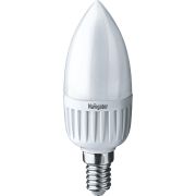 Лампа светодиодная LED 5вт E14 теплый матовая свеча