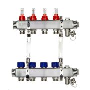 Комплект коллекторов SSM-4RF set с расходомерами и кронштейнами, 4 контура