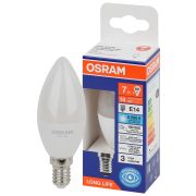 Лампа светодиодная LED 7Вт Е14 6500К 600Лм свеча 220В (замена 60Вт) OSRAM