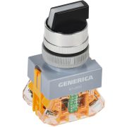 Переключатель D7-20X3 3 полож. 1з+1р черный GENERICA