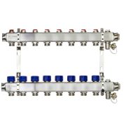 Коллекторная группа SSM-8R set 8 контуров 1' x 3/4' с термостатическими клапанами и кронштейнами