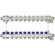 Коллекторная группа SSM-11R set 11 контуров 1' x 3/4' с термостатическими клапанами и кронштейнами