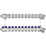 Коллекторная группа SSM-12R set 12 контуров 1' x 3/4' с термостатическими клапанами и кронштейнами