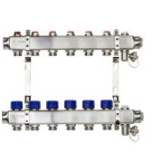 Коллекторная группа SSM-6R set 6 контуров 1' x 3/4' с термостатическими клапанами и кронштейнами