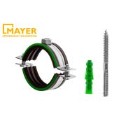 Хомут сантехнический Mayer со шпилькой 8х60 и дюбелем д/труб 3/4' (25-28мм) гайка М8