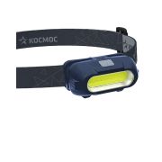 Фонарь налобный аккум/3ВтCOBLED/съемный Li-ion 18650 800mAh/ABS-пл/USB-шнур typeC