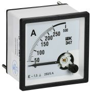 Амперметр Э47 250/5А класс точности 1,5 72х72мм