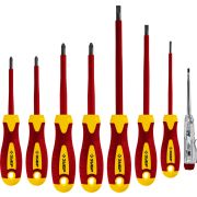 Набор: Отвертки SL 3, 5, 6 / PH 1, 2 / PZ 1, 2, тестер 100-250 В, ''Профессионал'' , в кейсе, 8 предметов