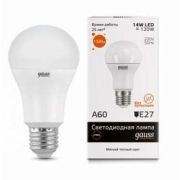 Лампа светодиодная LED 20 Вт 1520 лм 3000К AC180-240В E27 А60 (груша) теплая Elementary Gauss